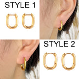 Geometric Circle Pendant Earring Hoop Earrings