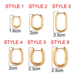Geometric Circle Pendant Earring Hoop Earrings