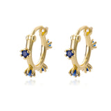 Minimalist Zircon Round Flower Shape Earrings Piercing Boho Jewelry Gift