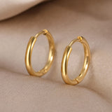 Stainless Steel Hoop Earrings for Women, 2-Inch Large Hoops