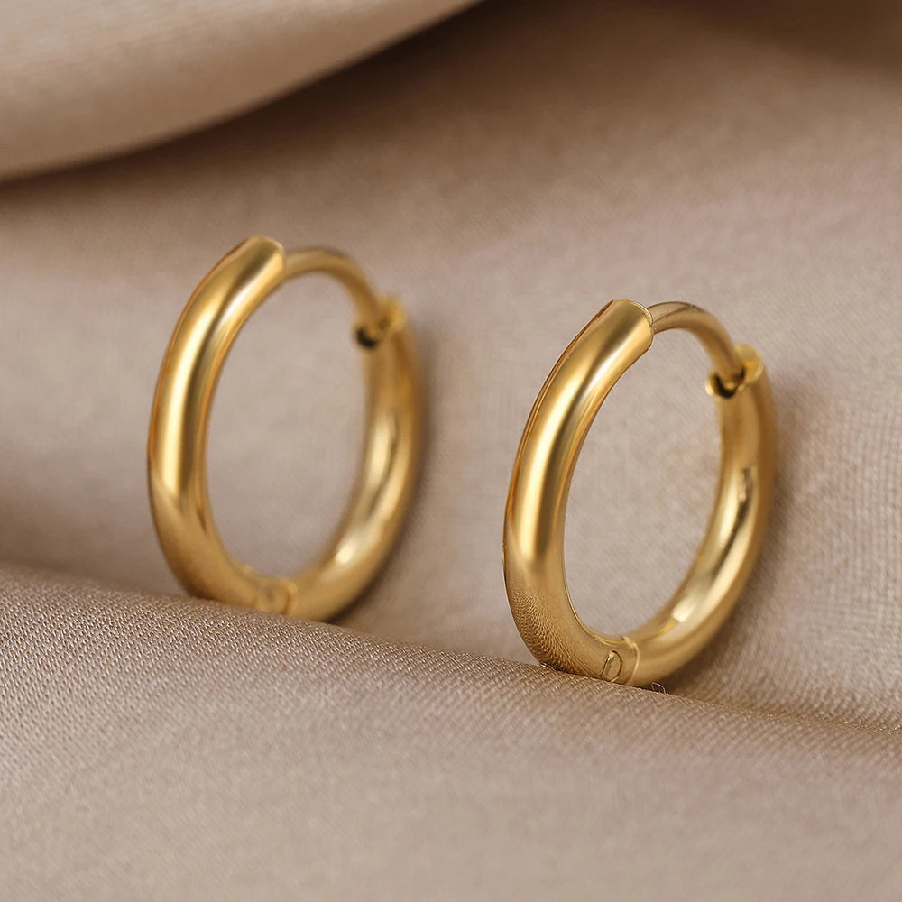 Stainless Steel Hoop Earrings for Women, 2-Inch Large Hoops