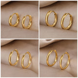 Stainless Steel Hoop Earrings for Women, 2-Inch Large Hoops