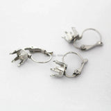 Stainless Steel Earrings Settings 6 Prongs Pins