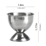 Stainless Steel Egg Topper Set with 4 Spoons & Cups - Shells Remover Top Cutter