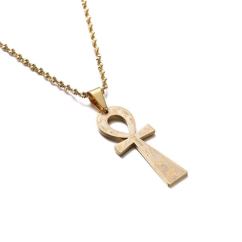 Egyptian Ankh Cross Eye Necklace Pendant Jewelry