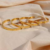 Vintage Stainless Steel Eight-pointed Stars Bracelet with Zircon