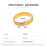 Stainless Steel Elastic Snake Bracelet Men's Women Fine Jewelry