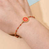 Zodiac Sign Bracelet Stainless Steel Enamel Charm Women's Jewel