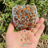 Colorful Daisy Butterfly Heart Charm Chain for Jewelry DIY
