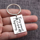 Stainless Steel Encouragement Keyring - Every moment is a fresh beginning