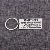 Stainless Steel Encouraging Keychain: YOU'RE AWESOME REMINDER