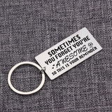 Stainless Steel Encouraging Keychain: YOU'RE AWESOME REMINDER