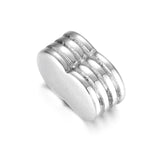 Stainless Steel End Beads 5mm Double Hole Mirror Polish for Jewelry Making