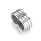 Stainless Steel End Beads 5mm Double Hole Mirror Polish for Jewelry Making