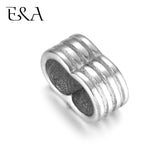 Stainless Steel End Beads 5mm Double Hole Mirror Polish for Jewelry Making