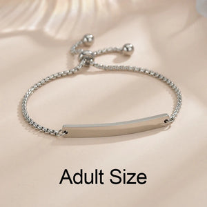 Personalized Stainless Steel Name Bracelet for Kids & Adults