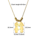 Stainless Steel Engrave Name Necklace Personalized Boy Girl Kid Pendant