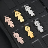 Stainless Steel Engrave Name Necklace Personalized Boy Girl Kid Pendant