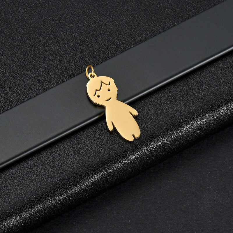 Stainless Steel Engrave Name Necklace Personalized Boy Girl Kid Pendant