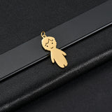 Stainless Steel Engrave Name Necklace Personalized Boy Girl Kid Pendant