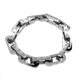 Stainless Steel Engraving Link Chain Bracelet Men Women Friendship Gift