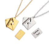 Stainless Steel Envelope Locket Necklace for Couples