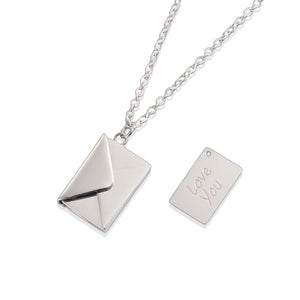 Stainless Steel Envelope Locket Necklace for Couples