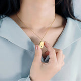 Stainless Steel Envelope Locket Necklace for Couples