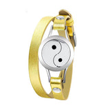 Stainless Steel Aromatherapy Leather Bracelet Bangle for Women