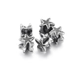 Stainless Steel Starfish European Beads for Bracelet DIY Accessory