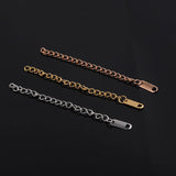 Stainless Steel Extender Chain With Rectangle Charm DIY Extension Chain