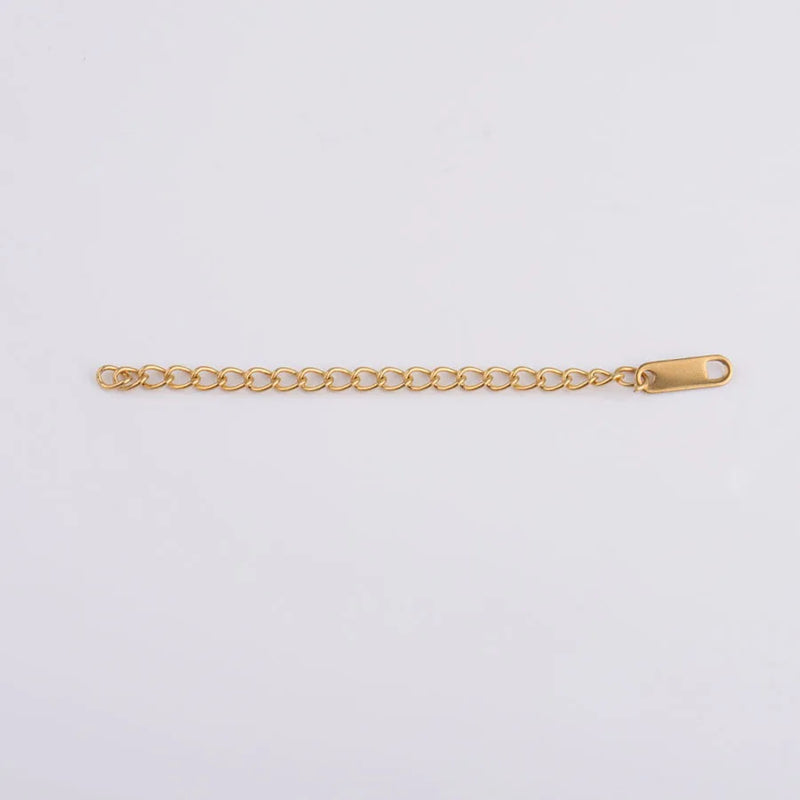 Stainless Steel Extender Chain With Rectangle Charm DIY Extension Chain