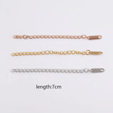 Stainless Steel Extender Chain With Rectangle Charm DIY Extension Chain