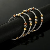 Stainless Steel Ball Beads Charm Bracelets Men Women Party Jewelry