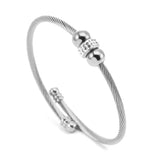 Hypoallergenic Spiral Adjustable Wire Rope Bangle