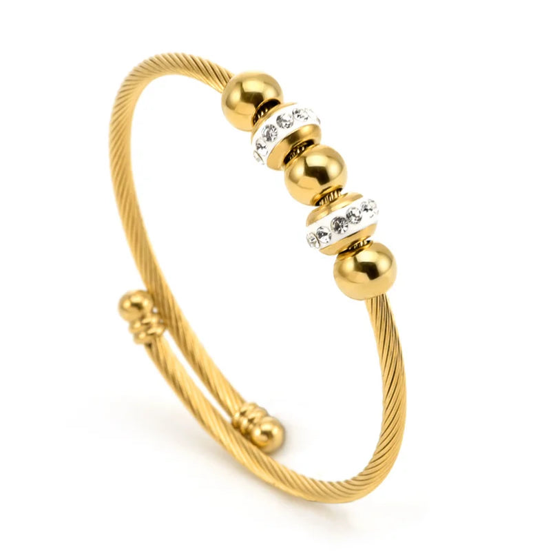 Hypoallergenic Spiral Adjustable Wire Rope Bangle