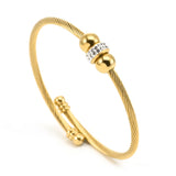 Hypoallergenic Spiral Adjustable Wire Rope Bangle