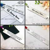 Personalized Stainless Steel Tassel Bookmark Square Motivational Gift