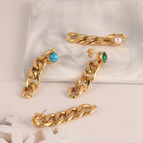 Stainless Steel Distortion Interweave Earring Geometric Round Hoop Earrings