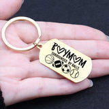 BOY MOM SURROUNDED BY BALLS Engraved Keychain Mother's Gift