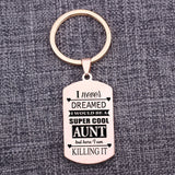 Aunt Keychain - Never Dreamed I Would Be An Aunt - Stainless Steel Jewelry