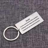 Aunt Gift: Stainless Steel Keychain for Protection & Love