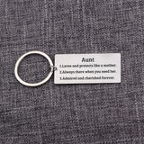 Aunt Gift: Stainless Steel Keychain for Protection & Love