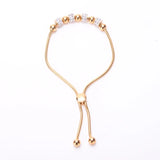 Adjustable Zircon Beaded Bracelet for Women - Hypoallergenic