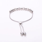 Adjustable Zircon Beaded Bracelet for Women - Hypoallergenic