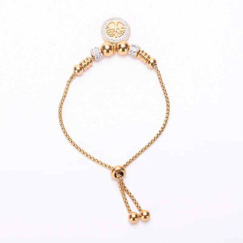 Adjustable Zircon Beaded Bracelet for Women