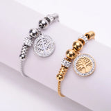 Adjustable Zircon Beaded Bracelet for Women
