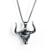 Men's Horn Pendant Stainless Steel Necklace