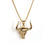 Men's Horn Pendant Stainless Steel Necklace