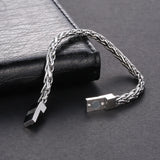 Stainless Steel Punk Buddha Bracelet for Women Men